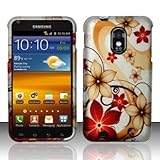 For Sprint Samsung Epic 4g Touch D710 Accessory - Red Flower Design Hard Ca ....