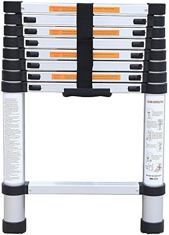 Aluminum Portable Telescoping Extension Collapsible Ladder 2.6M 8.5FT 9-step 330Lbs (2.6M 8.5FT 9step)