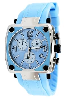Adee Kaye #AK4051-L2 Women's Blue Lady Shox Collection Chronograph Watch