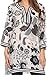 Sakkas Abril Long Sleeve Cotton Tunic Blouse Top with Printed Floral Pattern