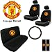 11PC Manchester United Low Back Seat Covers Bench Seat Cover Shoulder Pads Steering Wheel Cover Head Rest Covers Combo Kit