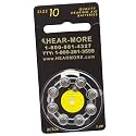 Hear-More Quality Hearing Aid Batteries by Rayovac - Size 10 (Package of 8)