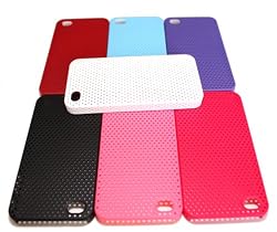 iPhone 4 Case with Screen Protector and 30 Pin USB Connector Dust Plug - 7 Pack (THIS IS FOR GSM, AT & T black iPhone 4 ONLY, NOT COMPATIBLE WITH VERIZON CDMA white iphone)