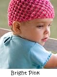 My Little Noggin 0-12 mths waffle beanie crochet hat cap in dark pink