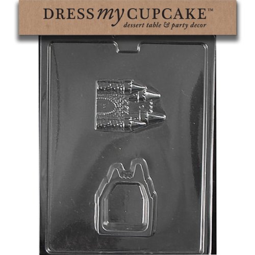 Dress My Cupcake DMCK119SET Chocolate Candy Mold, Castle Pour Box, Set of 6