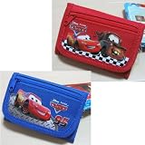 Disney(ディズニー）カーズ・3つ折り財布・パース（レッド ブルー スカイブルー）