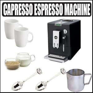 Capresso Jura-Capresso ENA3 Automatic Coffee Espresso Center Black With Accessory Bundle by Capresso