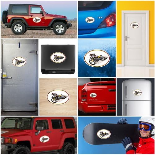 Decals Stickers Motto Cross Action Car door Hobbies Sports car Durable Racing (3 X 2.05 In)