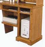 Rustic Oak Corner Office Computer Base