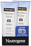 Neutrogena Ultra Sheer SPF 45 Twin Pack 3.0 Fl Oz