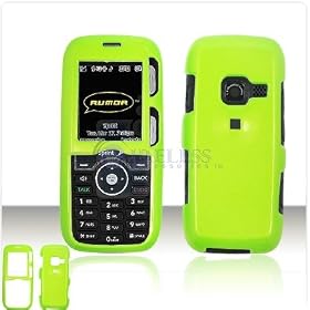 Solid Neon Green Case Cover for Brand LG LX260 LX-260 Rumor Protective Cell Phone Hard SNAP-ON