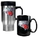 Charlotte Bobcats NBA Stainless Steel Travel Mug & Black Ceramic Mug Set - Primary Logo by Great American Products