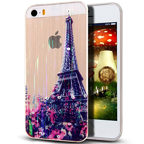 Iphone Se Case Iphone 5s Case Nsstar Purple Flower Eiffel