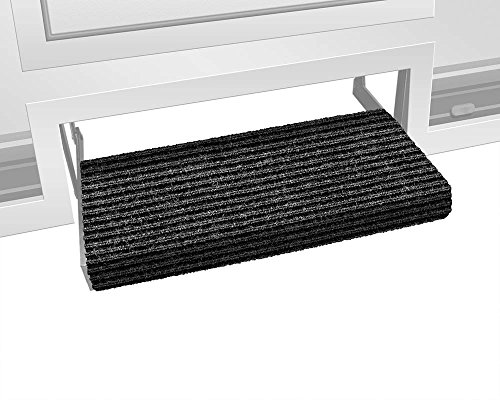 detail Prest-O-Fit 2-0420 Ruggids RV Step Rug Black Granite 23 In. Wide