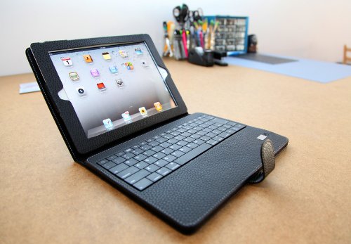 Poetic(TM) KeyBook Removable Bluetooth Keyboard and Leather Book Style Case for iPad 2 ONLY