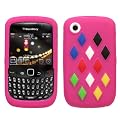 MyBat Hot Pink Module (WP) Silicone Skin Cover Case For BlackBerry Curve 3G 9330