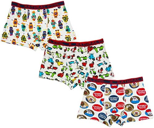 Antion Boy's 3 Pack Of Cotton 3 Cartoon Boxer Briefs Size Medium