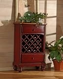 Wilshire Wine Rack - Cranberry Finish (Cranberry) (47.5H x 30W x 17D)