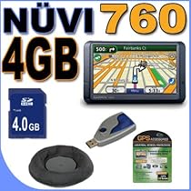 Garmin Nuvi 760 Portable GPS Vehicle Navigation System w/ 4.3" LCD Widescreen (0100065710) BeanBag 4GB SD BigVALUEInc Accessory Saver Bundle + MORE