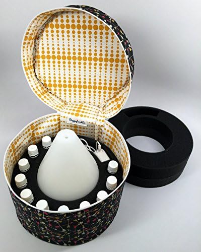 Essential Oil Diffuser Case with space for plug and 12 Essential Oils secured by foam.