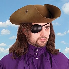  Leather Eye Patch - Right Eye - Pirate Costume Accessories