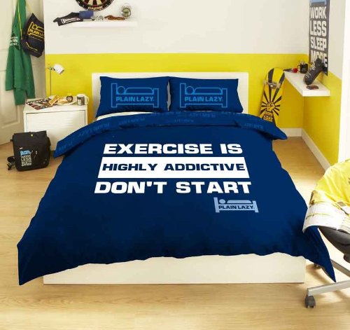 Zap Bettw&auml;scheset f&uuml;r Doppelbett, "Exercise is highly addictive..."