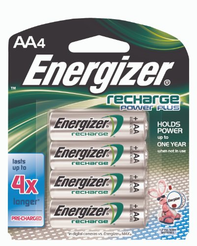 Energizer New Recharge Batteries, AA, 4Count Picture
