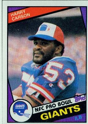 1984 Topps #314 Harry Carson - New York Giants (Football Cards)