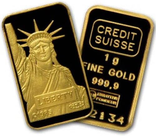 New 1 Gram Credit Suisse Gold Bar Sealed With Assay Card