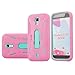 Studio 6.0 HD Case, SOGA [Ribbed Protection Series] Armor Kickstand Case Hybrid Hard Skin Phone Cover for BLU Studio 6.0 HD D650A (NOT Compatible With BLU STUDIO 6.0 LTE) - Teal / Hot Pink