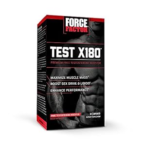 Force Factor Test X180, Premium Testosterone Booster, 60 Count