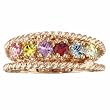 14K Rose Gold Mother's Ring - 6 Gemstone -- YOU CHOOSE THE COLORS!