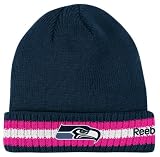 Reebok Seattle Seahawks Breast Cancer Awareness Sideline Cuffed Knit Hat One Size Fits All