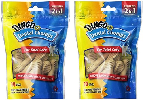 Dingo Dental Chomps for Medium Dogs, 10-Count (2 Pack)