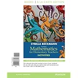 mathematics for elementary teachers with activities books a la carte edition 4th edition