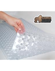 From Amazon.com. Click for details:
 Home: The Original GORILLA GRIP (TM) Non-Slip Bath and Shower Mat Featuring Powerful Gripping Technology, Highest Quality Material, Fits Any Size Bath Tub (Clear: Rectangle 35" x 16") - Hills Point Industries, LLC Home: The Original GORILLA GRIP (TM) Non-Slip Bath and Shower Mat Featuring Powerful Gripping Technology, Highest Quality Material, Fits Any Size Bath Tub (Clear: Rectangle 35" x 16") - Hills Point Industries, LLC