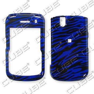 Blue Black Zebra Print Design Snap-on Faceplate Case Cell Phone Cover For BlackBerry Tour 9630 (Comes With Free AmericWireless Pin) Blue Black Zebra Print Design Snap-on Faceplate Case Cell Phone Cover For BlackBerry Tour 9630 (Comes With Free AmericWireless Pin)