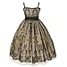 Kids Dream Black Champagne Flocking Christmas Dress Little Girls 2T-12
