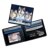Leather Wolf Art Wallet: Call Of The Wild by The Bradford Exchange