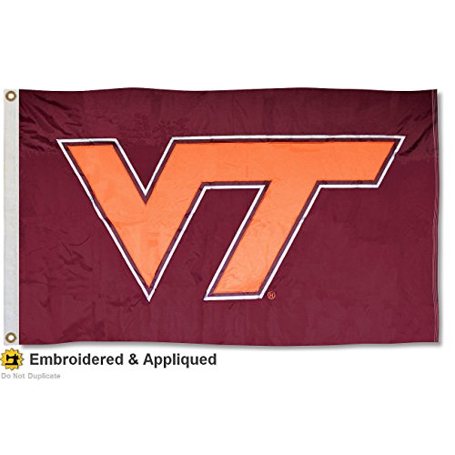 Virginia Tech Hokies Nylon Embroidered Flag
