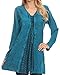 Sakkas Caylyan Long Adjustable Embroidered Long Sleeve Blouse with Corset Top