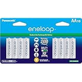Panasonic BK-3MCCA16BA Eneloop AA 2100 Cycle Ni-MH Pre-Charged Rechargeable Batteries, 16 Pack