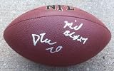 DARREN MCFADDEN/ MICHAEL BUSH SIGNED AUTOGRAPHED FOOTBALL OAKLAND RAIDERS W/ HOLOGRAM + COA