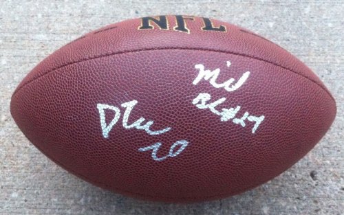 DARREN MCFADDEN/ MICHAEL BUSH SIGNED AUTOGRAPHED FOOTBALL OAKLAND RAIDERS W/ HOLOGRAM + COA