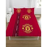 Manchester United DOUBLE Football Duvet Cover Bedding Set (Full Bed) (Red)