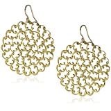 Devon Leigh 18k Plated Mesh Disc Earrings