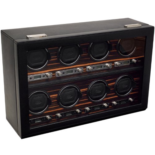 Wolf Designs 459356 Roadster 2 7 Eight Module Cover Ebony Watch Winder
