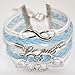 Ac Union Inspirational Leather Bracelets for women,Easter Basket Stuffers Jewelry Multilayer Boho Wrap Bracelets Feather Turquoise Boho Wrap Heart Modern Leopard Bracelets for Teens Girls