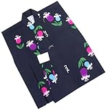 【着物問屋】 女の子ゆかたNo.213【お花・蜜蜂・黒】1~2才用(90cm)