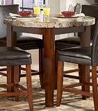 Achillea Round Counter Height Dining Table Marble Top - Homelegance Furniture